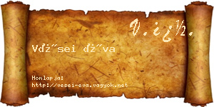 Vései Éva névjegykártya